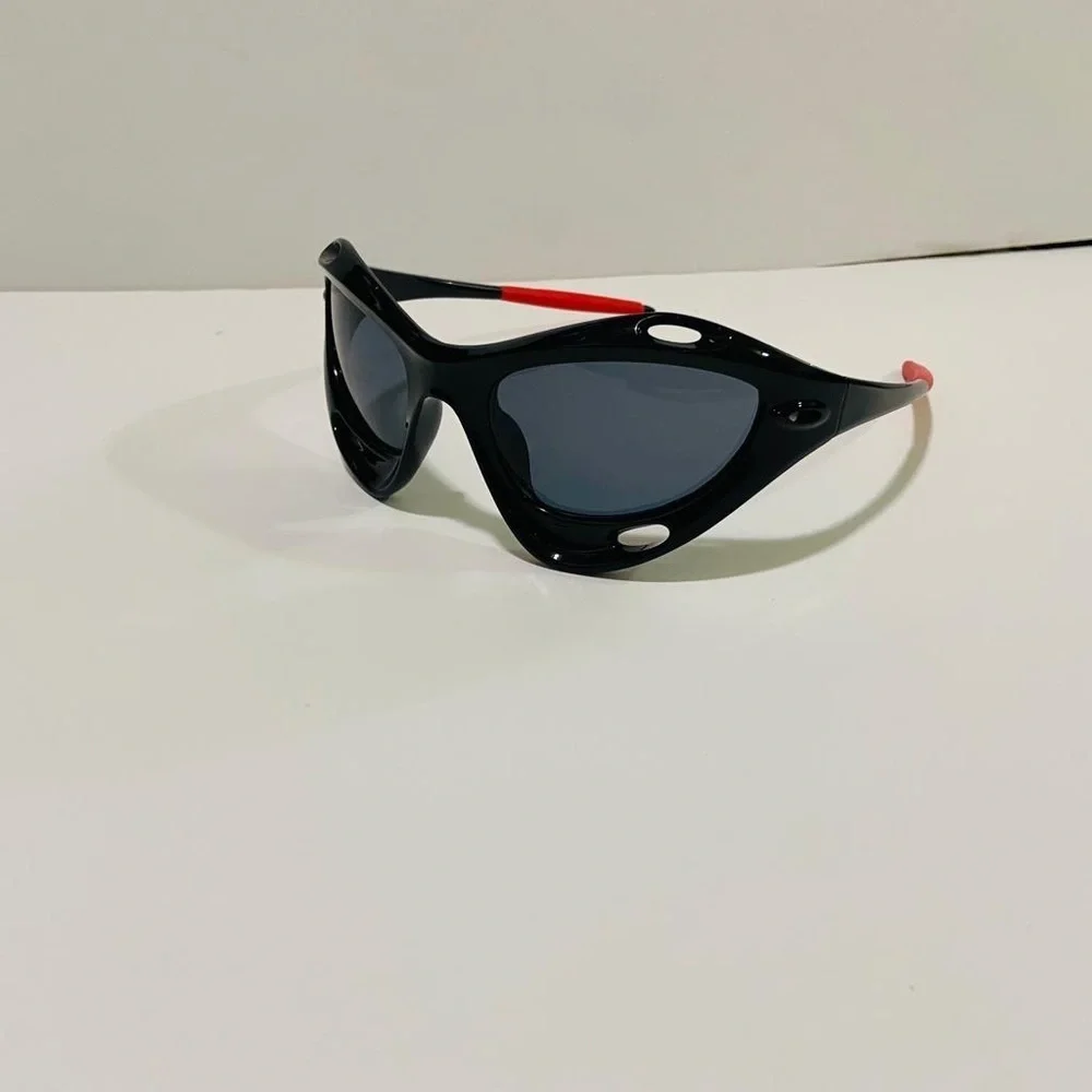 Steampunk chunky futuristic racing sunglasses